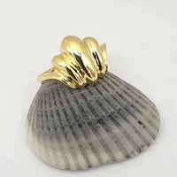 Anillo de Concha y tema de mar en oro amarillo