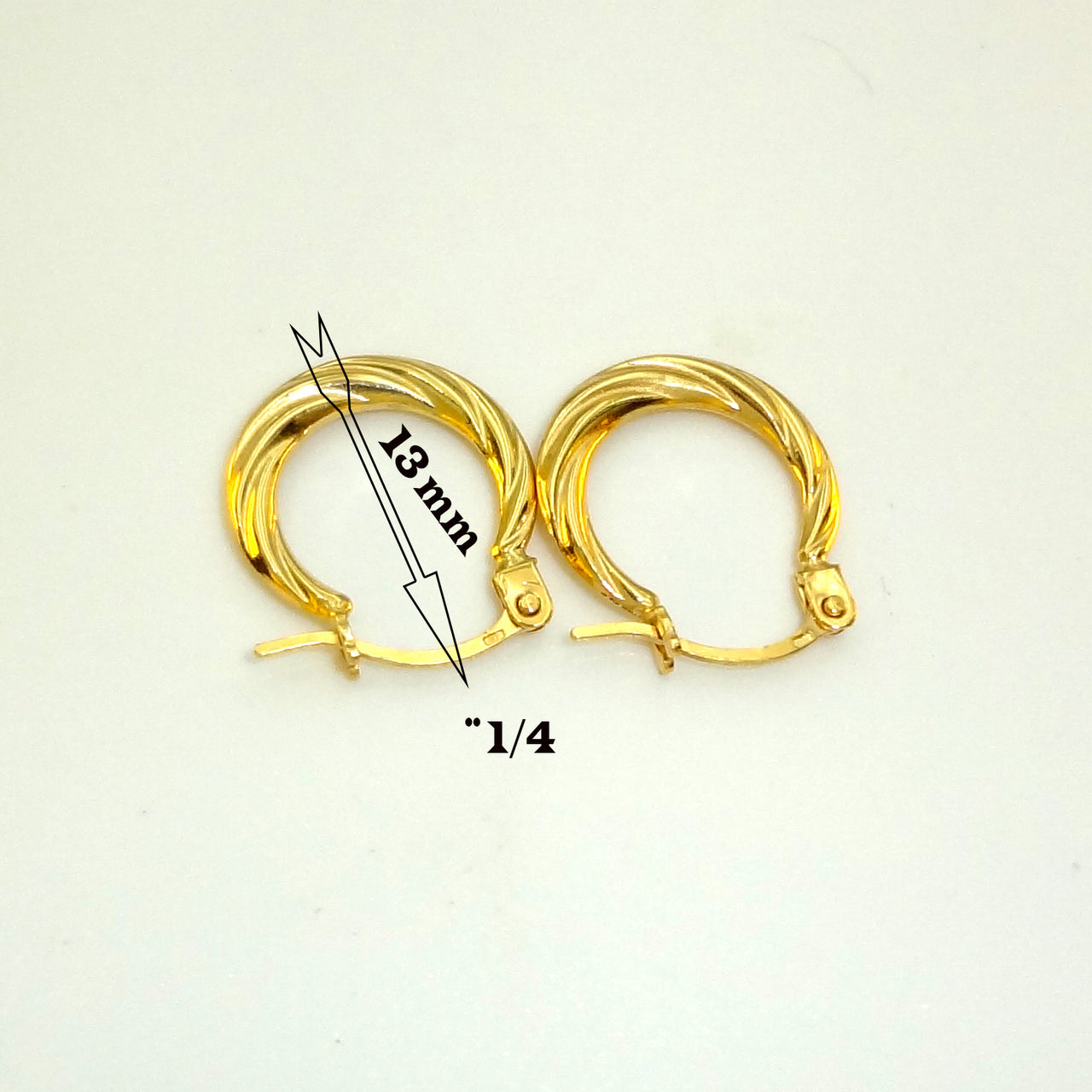 10k Gold Hoop Earrings for Girls. Argollas de Oro 10k para Niñas - Acosta´s jewelry