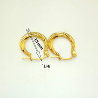 Thumbnail for 10k Gold Hoop Earrings for Girls. Argollas de Oro 10k para Niñas - Acosta´s jewelry