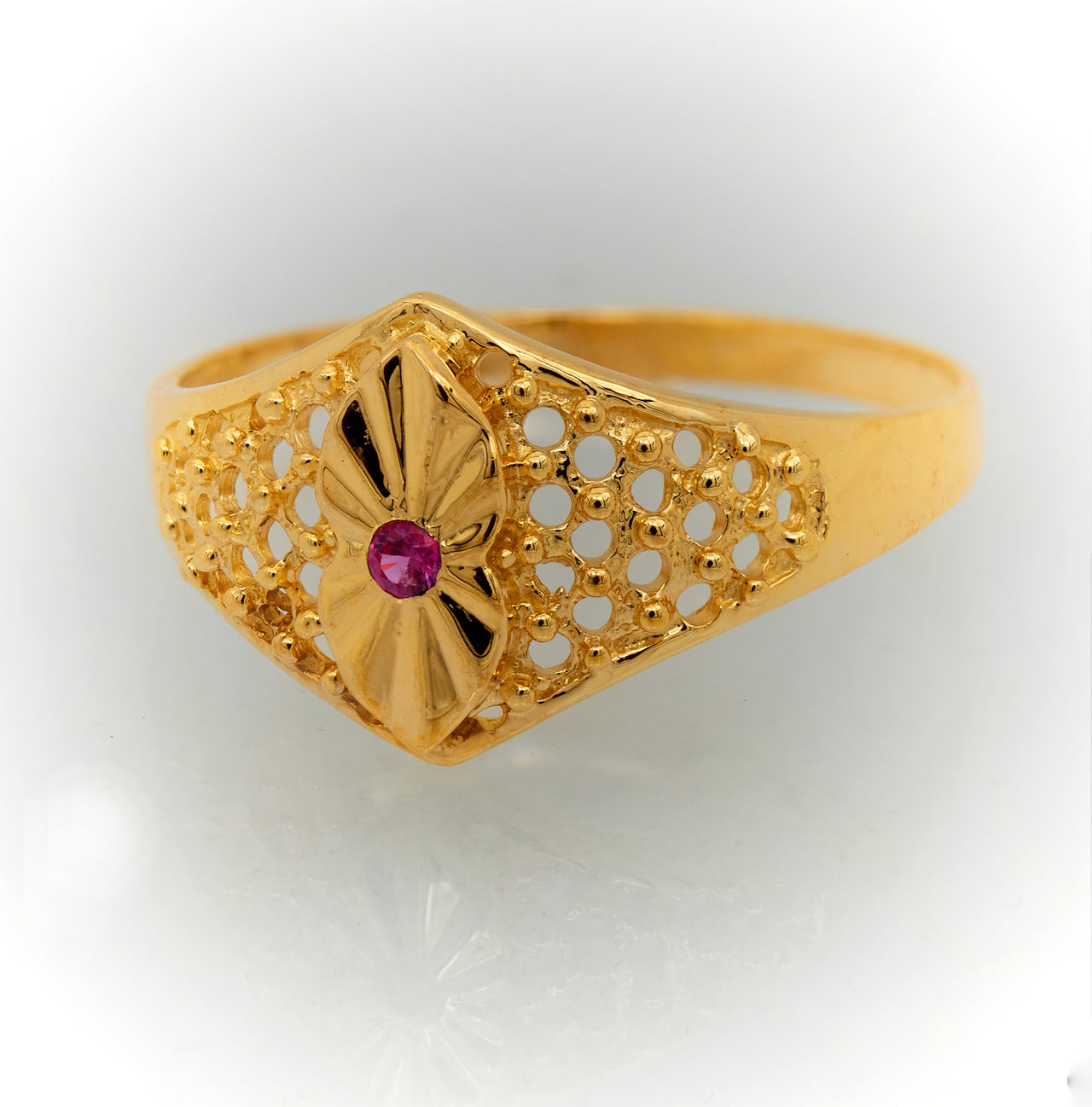 10K Women Gold Ring with Stone Anillo de Mujer con Piedra de Oro 10k - Acosta´s jewelry